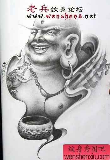 人气超高的弥勒佛纹身图片