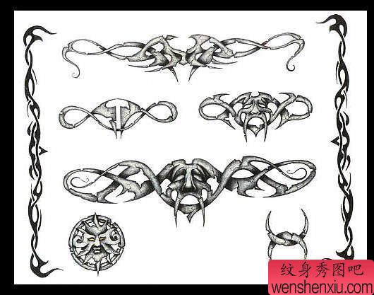 手臂臂环纹身图案