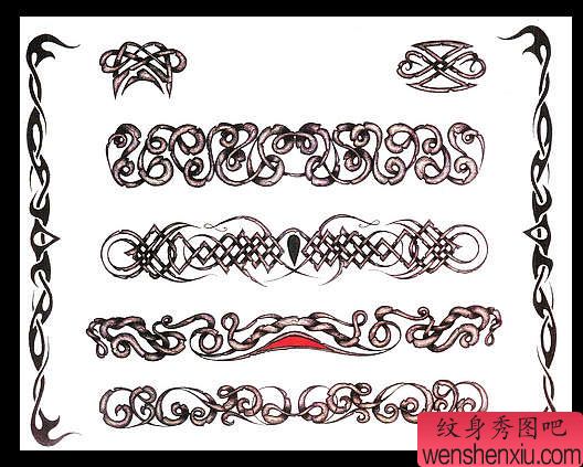 欧美臂环纹身图案