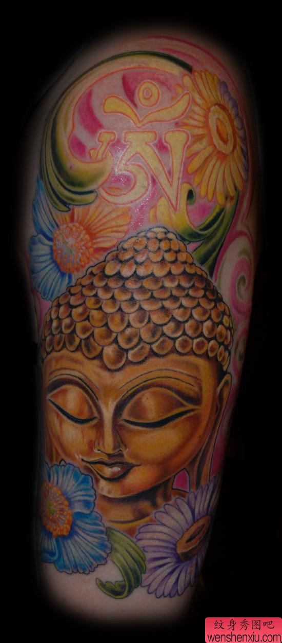 专业纹身图库:佛纹身图案 菊花纹身图案
