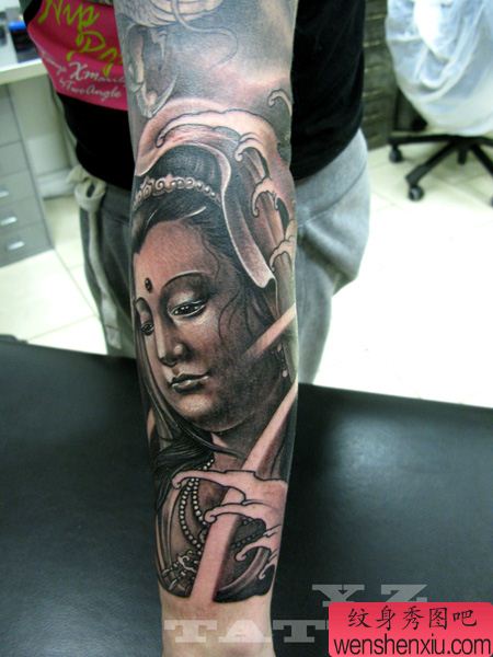 手部观音纹身图案