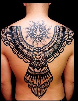 纹身520图库：满背图腾纹身图案图片