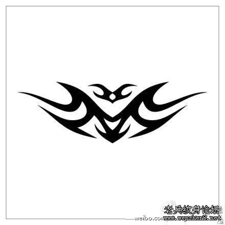 一幅流行时尚纹身图案—图腾腰花臂环纹身图案纹身图片