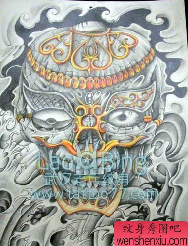 纹身图案：嘎巴拉纹身图案图片