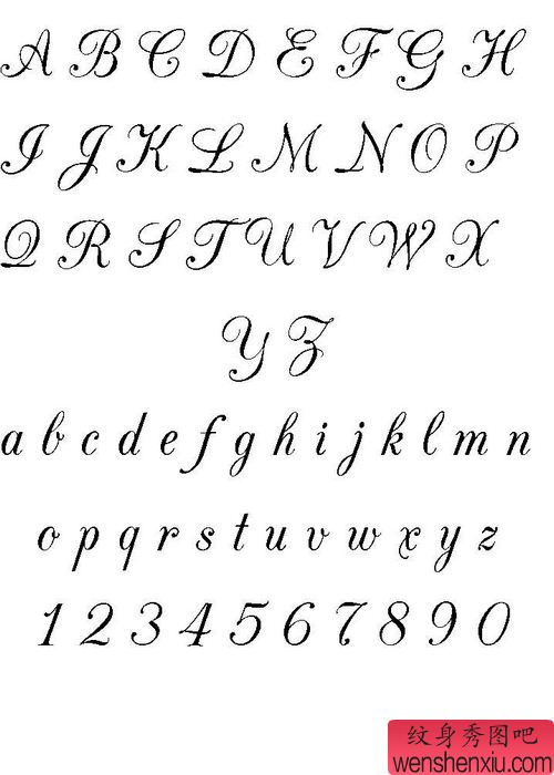 阿拉伯数字字母纹身图案图片