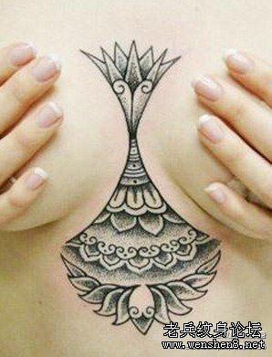 胸部纹身图案:胸部图腾纹身图案纹身图片