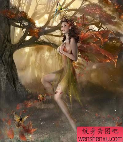 精灵纹身图片 精灵纹身图案 精灵纹身图片