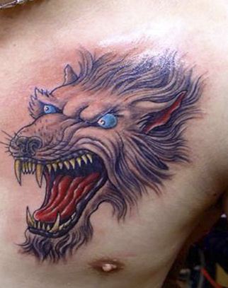 纹身图案之滴血狼头纹身图案(精选多图)