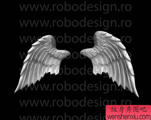 翅膀纹身图片