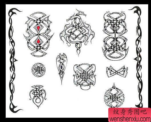 图腾素描纹身图案