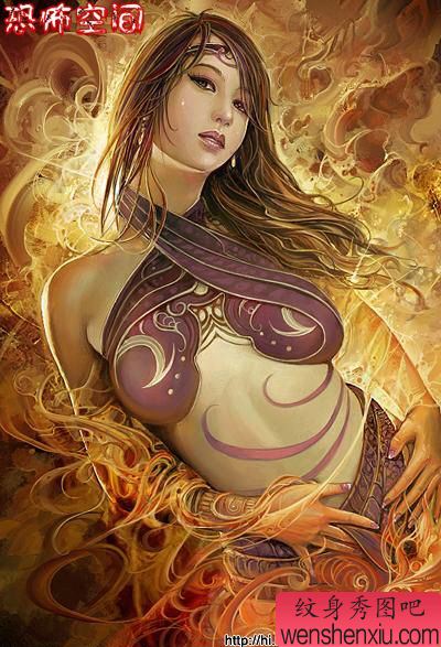 男性纹身图案—经典美女纹身图案（精品）