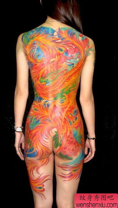 纹身图案—华丽经典凤凰纹身图案(精品)