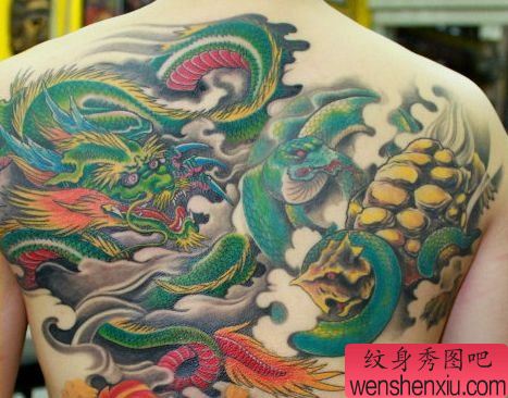 神兽纹身图案—青龙玄武纹身图案（收藏精品）