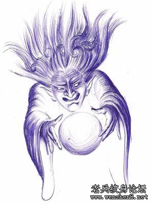 纹身图案—巫婆纹身图案