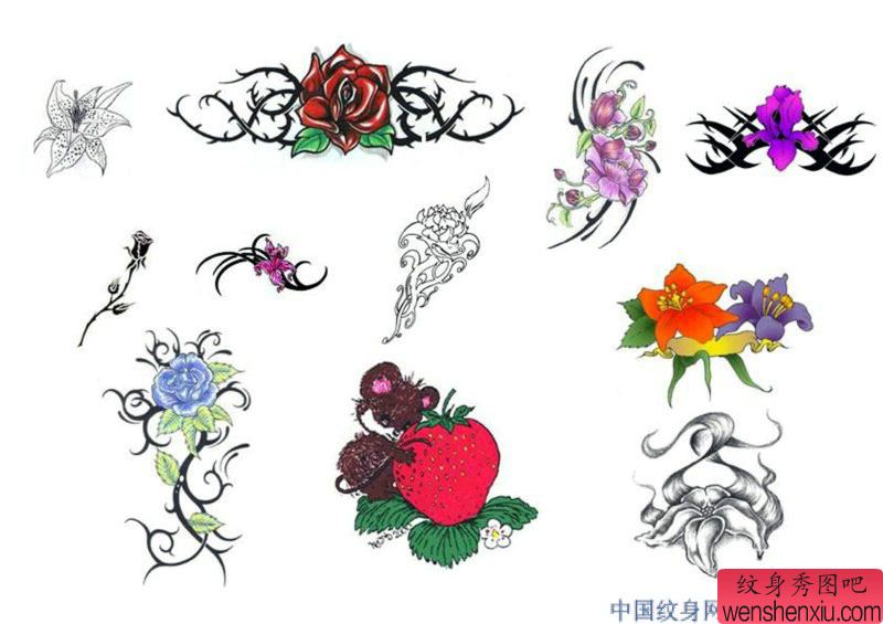 花纹身图案—玫瑰纹身图案