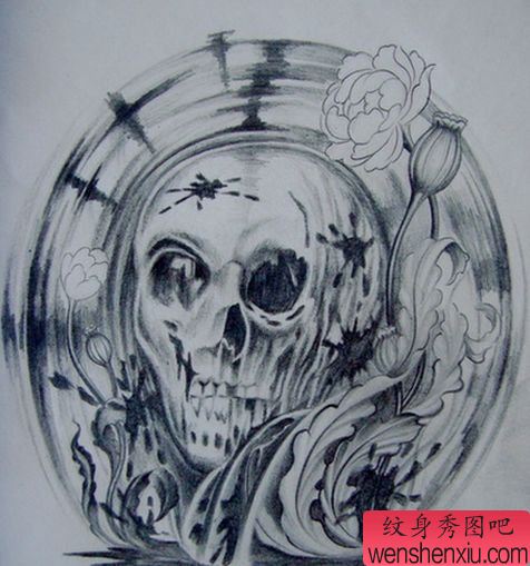 最新纹身图案之骷髅纹身图案（珍藏）