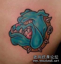 纹身图案:经典卡通狗纹身图案 男性纹身图案