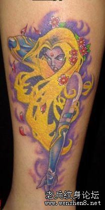 纹身图案:美女纹身图案(经典流行)