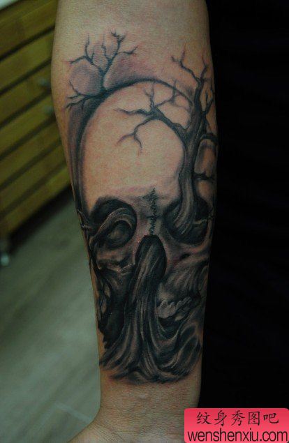纹身图案：男性纹身图案之骷髅纹身图案