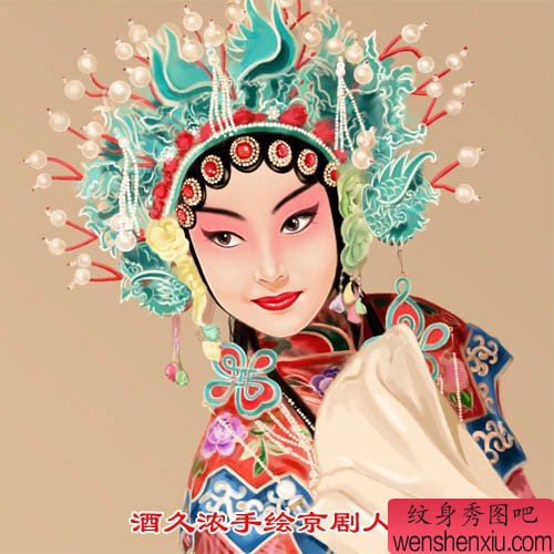 男性纹身图案:男性最喜欢的图案—花旦纹身图案