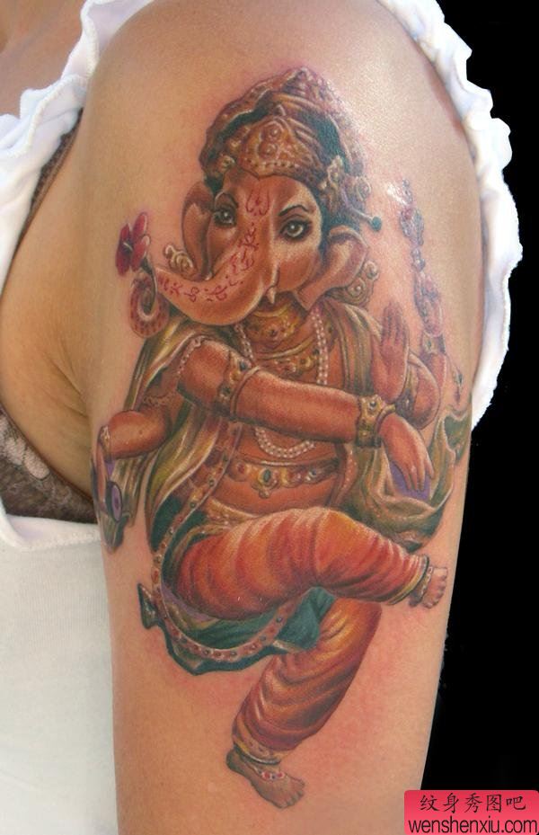 纹身图案:男性纹身图案之欧美3D象神纹身图案(收藏)