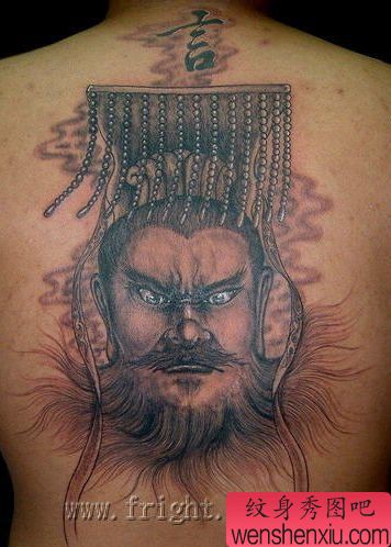 纹身图案:男性纹身图案之经典霸气帅气超酷的三国人物曹操纹身图案(精品)