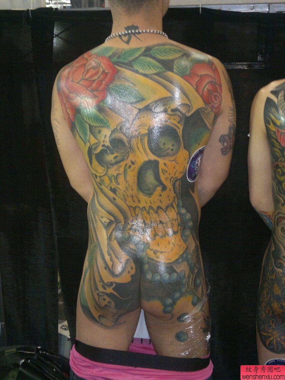 后背纹身图案：超酷超帅的满背骷髅纹身图案图片（经典）