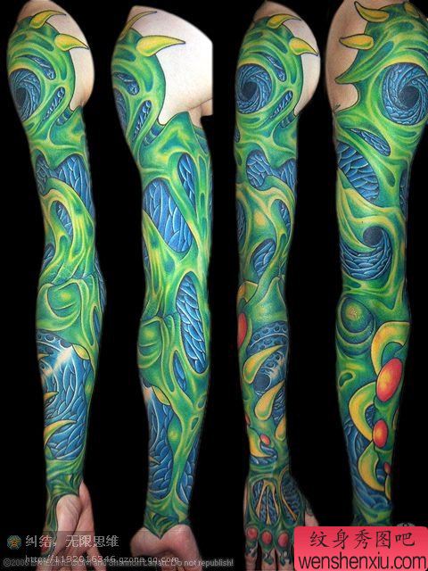 纹身图案:超酷超赞欧美3D机械臂纹身图案图片(精品)