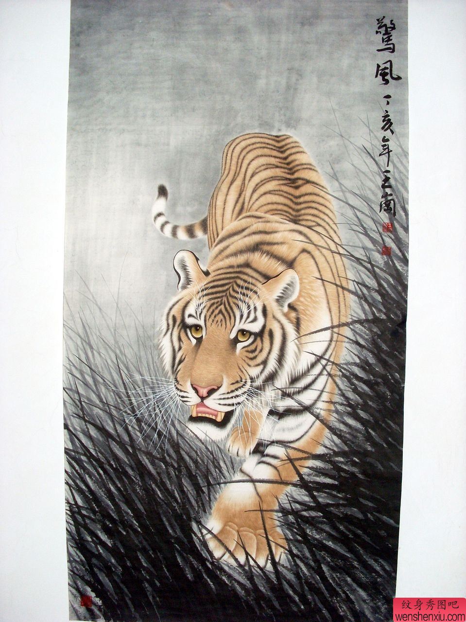 纹身图案；超酷超经典超赞的老虎纹身图案图片