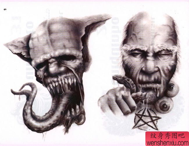 纹身图案：经典欧美恶魔纹身图案