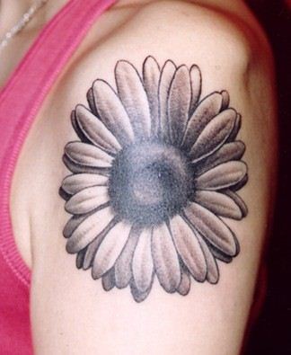 大臂向日葵纹身图案