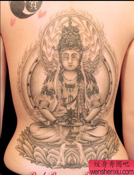纹身520图库:满背佛纹身图案图片