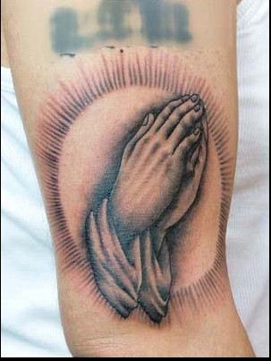 纹身:手臂佛手纹身图案