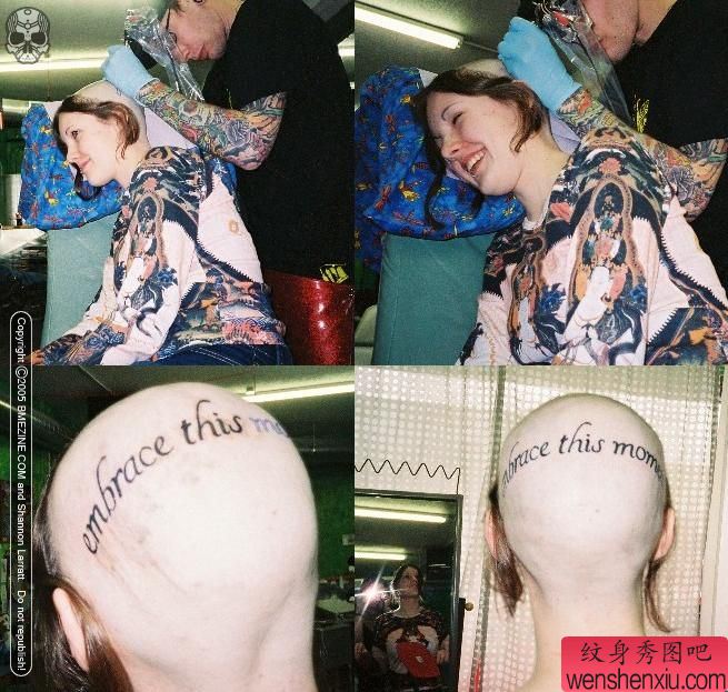 头上文字纹身图案