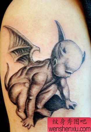 欧美纹身图案：手臂欧美恶魔纹身图案