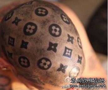 头部纹身图案:另类头部图腾纹身图案