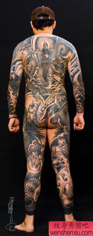 关公纹身图案:全身关公纹身图案