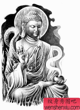 宗教纹身图案:一幅如来佛祖纹身图案