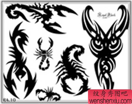 几款经典图腾蝎子纹身图案