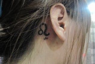 耳部图腾星座纹身图案