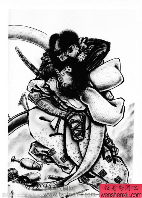 日本纹身手稿:百鬼图纹身