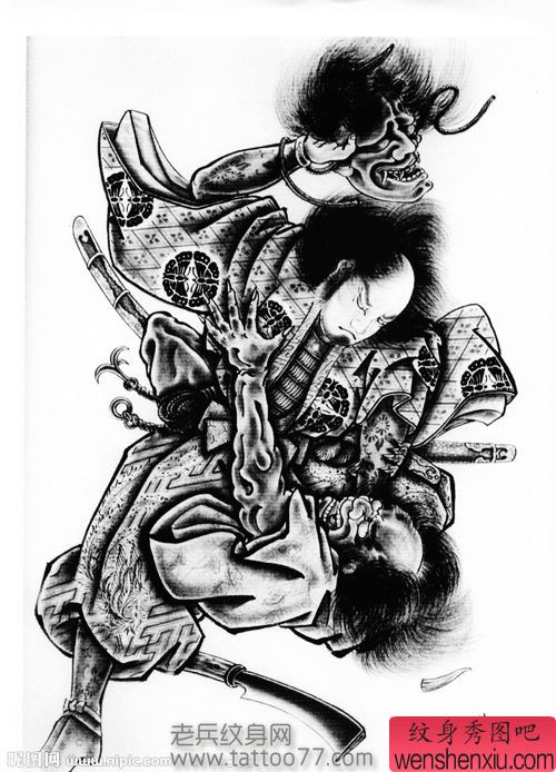 日本纹身:百鬼图纹身图案