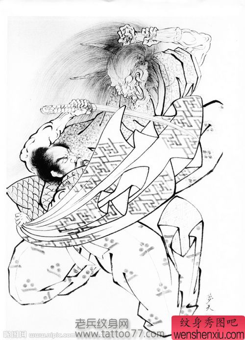 纹身图案百鬼图