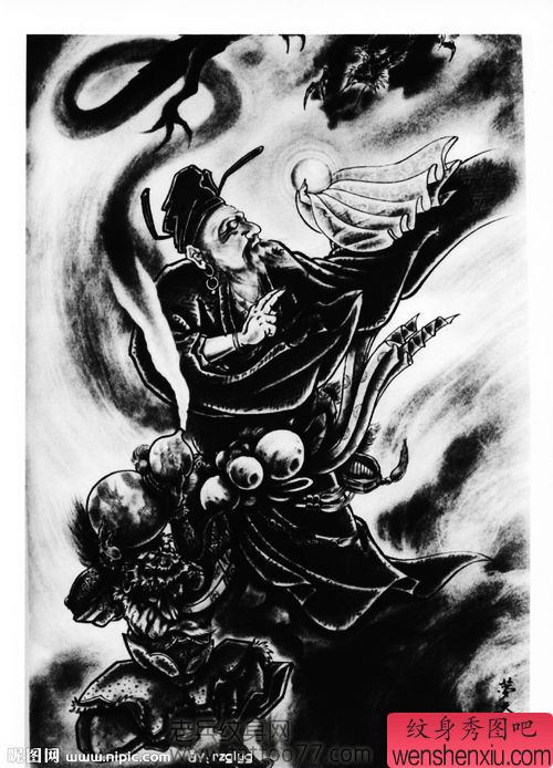 经典日本百鬼图纹身图案