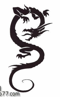 图腾纹身手稿:图腾龙纹身手稿