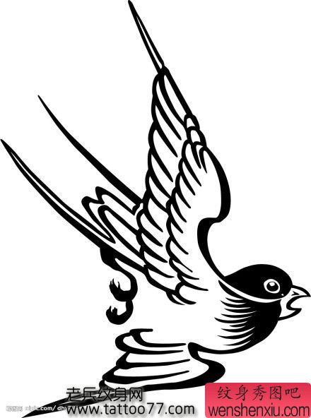 经典流行的图腾鸽子纹身图案