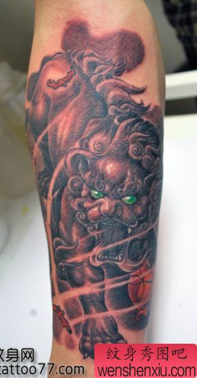 手臂神兽瑞兽纹身图案