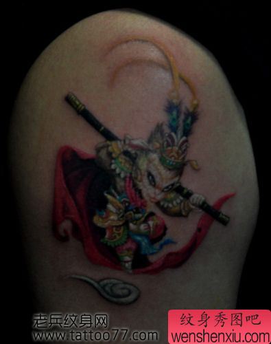 可爱的手臂齐天大圣孙悟空纹身图案