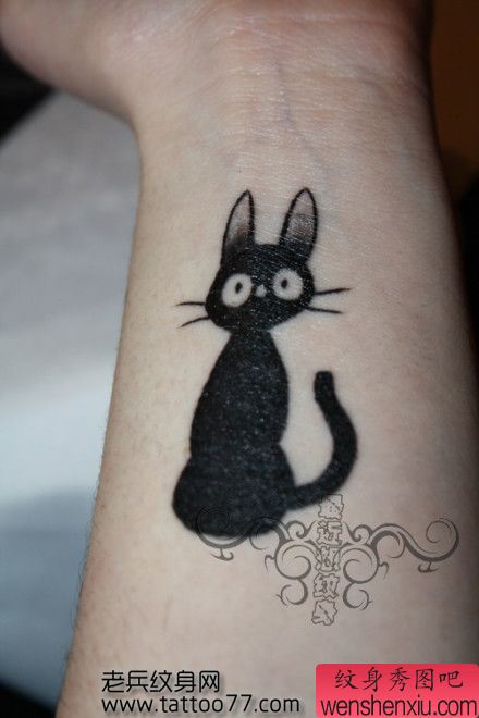 女生纹身图案—可爱图腾猫咪纹身图案