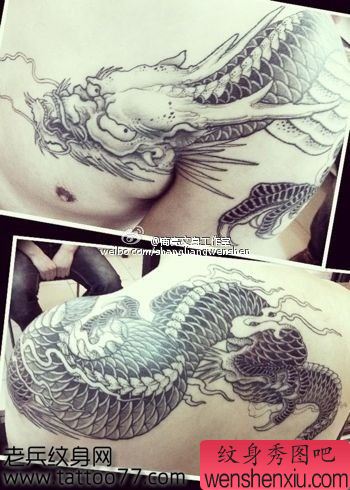 男性最喜欢的纹身图案—过肩龙纹身图案
